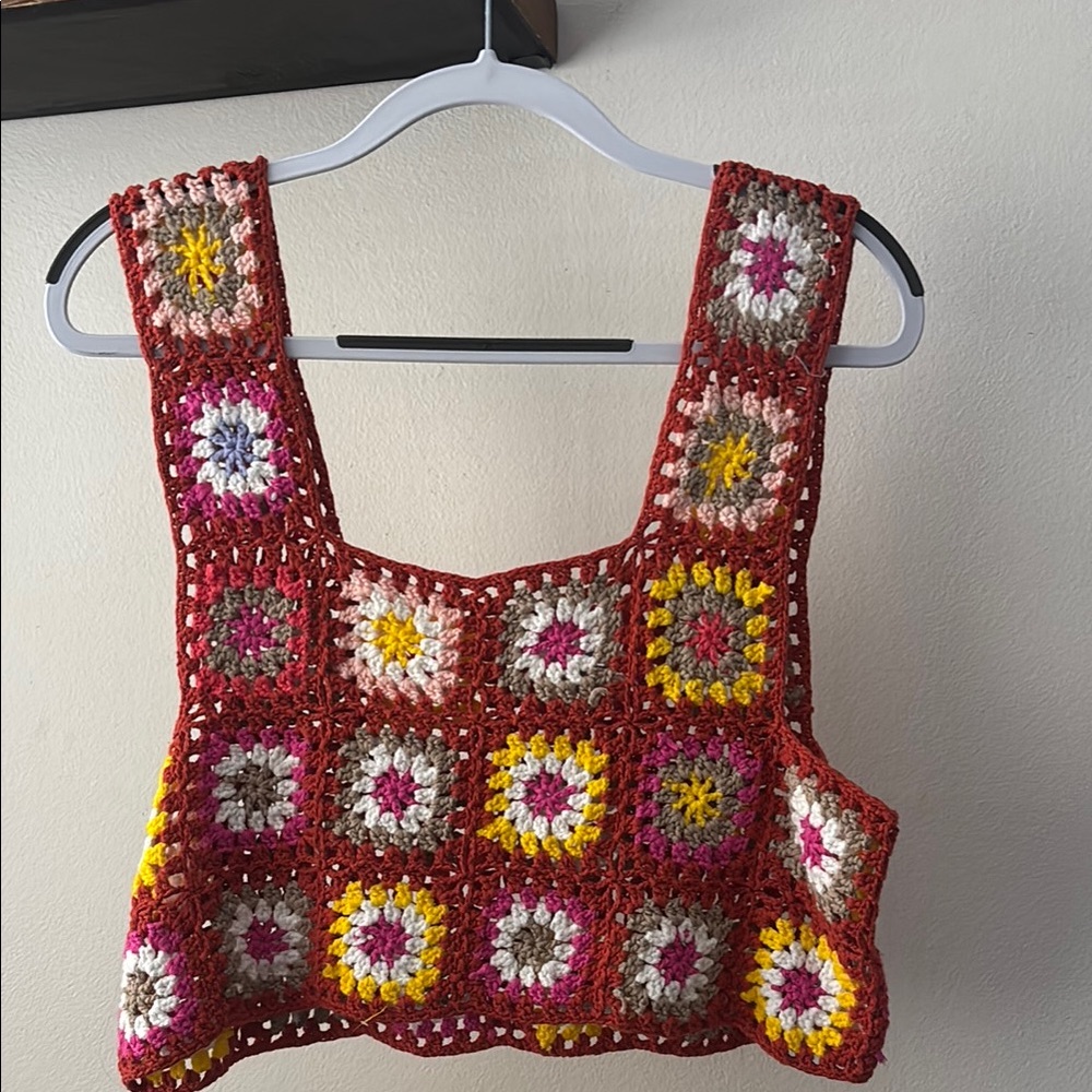 Colorful Crochet Women's Top